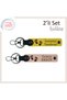 Set, Yellow-Kitten Mouth, Personal Keychain with Heart Foot Motif as a First Father's Day Gift for Lover
