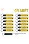 Set of 44, Gift Keychain, Yellow & Green, Names Written on Exhibitors at Design Week Event