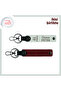Personal Gift Suitable for Trabzon, Set of 61 Written Leather Keychains, Personalized with Your Name, White-Claret Red