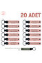 Name Writable Keychain Set of 20, Powder & Gray, Special End of Term Souvenir for Students