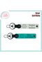 Meaningful Gift for Those Who Live with Volleyball Love, Leather Keychain Set with Names Written, White-Dark Turquoise