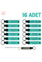 Set of 16, Turquoise & Gray, Class Teacher to Little Students Message Pass Gift Keychain