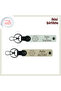 Set of Leather Keychains with Engraving, White-Milk Coffee, for Lovers Who Share Team Spirit