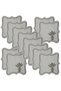 Nerina 12 Piece Luxury Cocktail Napkin Presentation Embroidered Cover Set Worry-Free 12-Person Dowry Linen Party - 3