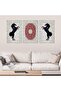 Three horse canvas paintings with hidden wooden frame