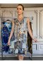 Six Ruffle Sleeveless Viscose Dress