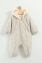 Patterned Baby Girl Winter Zippered Water Repellent Astronaut Jumpsuit