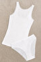 100% Cotton Jacquard Thick Strap White Bikini Panties Suit Ll.Il22.Ke95.001