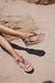 Calum Women Beige Real Leather Bead Detail Strap Sandals - 8