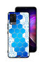 غطاء حماية لهاتف Vivo V21 بنمط شبكة أيقونات سداسية الأضلاع