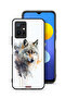 غطاء حماية Vivo T1 5G بتصميم فن تجريدي للذئب