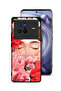 Vivo X80 Protective Case Cover Girl Face Hide In Flowers Art