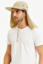 Men's Beige Neck Protector Uv Sun Protection Breathable Outdoor Fisherman Hat - 7