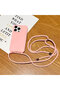 iPhone 16 Pro Max (6.9 Inch) Compatible Velvet Silicone Launch Case with Drawstring Neck Strap - 3