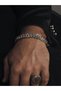 Thick Steel White Gourmet Men's Bracelet • Bracelet for Lover in Lighted Box • Bracelet for Husband • Father - 6