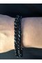 Thick Steel Black Gourmet Men's Bracelet • Bracelet for Lover in Light Box • Bracelet for Husband • Father - 6