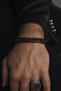 Thick Steel Black Gourmet Men's Bracelet • Bracelet for Lover in Light Box • Bracelet for Husband • Father - 4