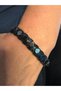 Men's Steel Bracelet - Geometric Model Black Color Leather Braided - for Lover - for Spouse - for Father - 3