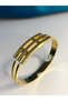 Vip Steel Gold Design Silvery 3 Row Rib Gift Handcuff Bracelet for Lover - Spouse - Mother - 8