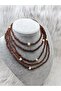 Black Glass Beaded Long Necklace Bohemian Necklace Multi-Functional Necklace - 2