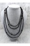 Black Glass Beaded Long Necklace Bohemian Necklace Multi-Functional Necklace - 2