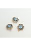 Cute Glass Crystal Flower Shaped Pendant, Zinc Lovely Ornaments, 12X15 mm Jewelry Making Accessories - 4