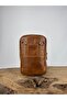 Genuine Leather Unisex Phone Bag, Leather Waist Bag, Multi-Compartment Leather Shoulder Bag - 5