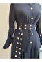 Modal Fabric Rivet Detailed Belted Snap Closure Shirt and Skirt Two-Piece Set - 3