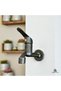 Black Faucet Wall Mounted On/Off Mix Faucet Black Stainless Brass