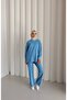 Oversized Two-Thread Fabric Tracksuit with Hem Detail and Slit Detail