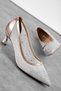 Violy Women's Pointed Toe Shiny Stone Detailed Cinderella Heeled Shoes 4086 - 2