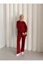 Oversized Two-Thread Fabric Tracksuit with Hem Detail and Slit Detail