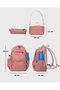 Primary School Bag Set of 3 – Backpack Nutrition Pen Holder 8581 Powder - 3