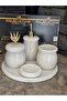 Lunaria Series – White Natural Stone 5 Piece Bathroom Set - 3