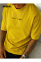 Stay Away Printed Cotton Fabric Men's Yellow T-Shirt - 3