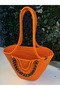 Fiona Stylish Straw Shoulder Bag with Natural Wooden Bead Detail - 4