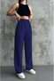 3087 Double Crepe Lycra Velcro Closure Palazzo Women's Trousers - 4