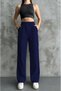 3087 Double Crepe Lycra Velcro Closure Palazzo Women's Trousers - 3