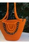 Fiona Stylish Straw Shoulder Bag with Natural Wooden Bead Detail - 3