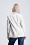 Women's Striped Linen Blazer Jacket - Stylish Design with Lining Detail - 4