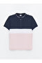 LCW Kids Prevailing Collar Color Block Short Sleeve Boy's T-Shirt - 3