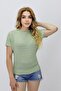 Women's Summer Short-Sleeve Knitwear Sweater Green - 2