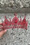 Eveline Red Princess Tiara – Sparkling Bridal Wedding Evening Dress for Sparkly Tiara Model