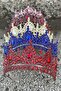 Eveline Red Princess Tiara – Sparkling Bridal Wedding Evening Dress for Sparkly Tiara Model - 4