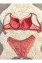 Lace Detailed Unpadded Cross Drawstring Underwire Bra Panty Set - Underwear Set - 5