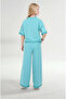 Girls Oversize Half Sleeve 100% Cotton Sports Bottom-Top Set - 3