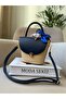 Women's Straw Detail Cross Strap Hand and Shoulder Bag - 6