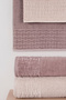Knitted 4-Piece Bath Towel Set Hammam Set 100% Cotton - 4