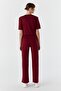 Modal Fabric Striped Tracksuit Claret Red - 5