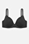 Laser Cut Seamless Unpadded Bra - 2821 - Black
